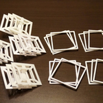 ＊アウトレット品＊壁から浮いたように見えるスクエアフォトフレーム（3個セット）