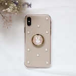 新機種iPhone13ケースなど　韓国　うさぎバンカーリング付きiPhoneケース　スマホリング