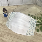 不織布が見えるマスクカバー＊さらし、小花BL🍀12