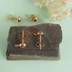 [6pcs] サージカル ステンレス スタッド ピアス 6mm マルカン付き 24kgp ニッケルフリー