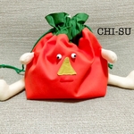 足つきトマト巾着袋（弁当袋）