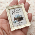 アートフレーム＊パリのチョコケーキ＊忘れな草