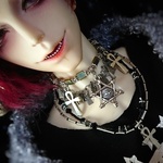 ・Oriental Necklace・エジプトアンク シルバー SDGr Boy～70㎝ Boyドールサイズ