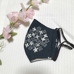 紫陽花 ネイビー の 和 な マスク