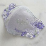 45.藤の花の上品刺繍レースのマスク