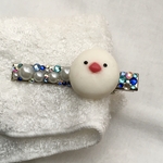 白文鳥　キラキラ　ヘアクリップ