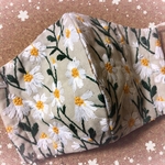 大人の刺繍マスク〜白花〜LLサイズ
