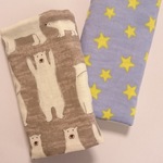 再12販北欧しろくまとカラフルスター☆ふわふわ抱っこひもよだれカバー 