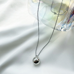 silver ball  necklace