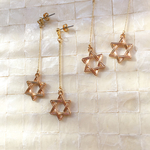 シンプル 六芒星 の スティック ピアス イヤリング
