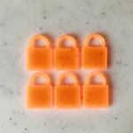 Clear Orange Lock Shaped Parts