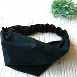 ヘアターバン風かぶる三角巾  ブラックウォッチ