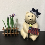 [再販] しろくま貯金箱  お節句 兜 & 鯉のぼりネックレス