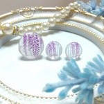 ✨ぷっくりピアス(イヤリング)とペンダントセットー藤の花ー🌿