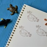 深海魚・チョウチンアンコウの消しゴムはんこ
