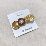 dryflower hair clip darkpink／ドライフラワー レジン