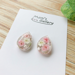《再販》かすみ草の一粒ピアス/イヤリング