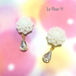 ＊ダリアとしずくイヤリング/ピアス
