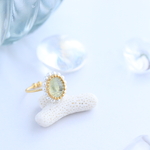 Sea Drop　アクアマリン スワロフスキーパール・リング