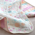 〇名入れ可能〇 6重ガーゼケット70×100㎝【リング小/ピンク】