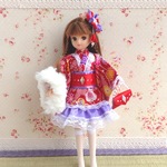 リカちゃん 着物ドレス7点セット☆ブライスも！一点物i