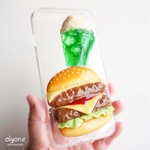 【受注制作】ハンバーガーとメロンクリームソーダのiPhoneケース