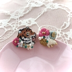 トラ・flower drop/ピアス
