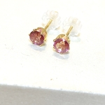 ˚✧₊⁎宝石質天然ピンクトパーズ　天然石ピアス⁺˳✧༚サージカルステンレス