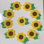 折り紙　ハンドメイド　ひまわり　夏