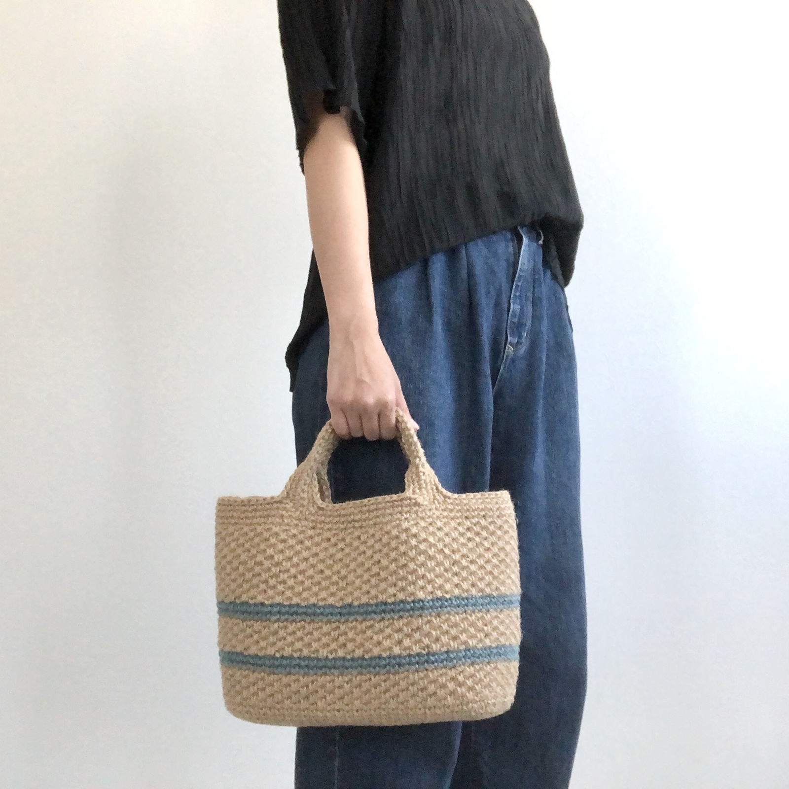 ♥️手編み♥️麻紐バッグ♥️麻紐ニットバッグ♥️いちごバッグ♥️カゴバッグ♥️ 1_fa57e68db1f3c241bc82a3f1c855