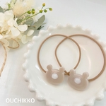 【グレージュ】くすみカラー お鼻付き ベアゴム🧸