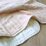 ★サマーセール30%OFF★オーガニックコットン使用/6重ガーゼケット(140×160㎝)【ドット柄/OGベージュ】