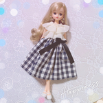 【新作】【再販2】ギンガムチェックワンピ☆リカちゃん☆ブライス☆ハンドメイド 