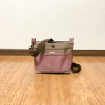 ▫︎受注生産〈倉敷帆布8号▽マットブラウン×ハプラム〉ショルダーバック(S)