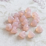 【4x6㍉ 30個】ミニベルフラワービーズ＊milky pink＊チェコビーズ＊ピンク＊オパール＊パステル