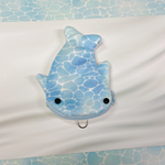 ジンベイちゃんふわふわポーチ(水面模様)Dカン付き