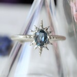 【・様専用】天然スピネル0.535カラット　星の光リング　シルバー925　一点物。