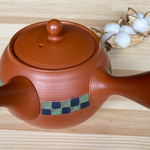 常滑焼　おしゃれ急須ティーポット（Direct purchased TOKONAMEYAKI teapot）市松　1〜2人用