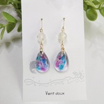 sea drop 海のしずく ピアス イヤリング ブルー×パープル