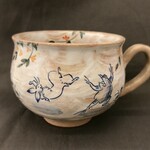 【清水焼】鳥獣戯画　たっぷりマグ(黄)