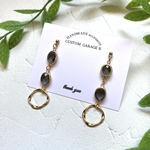 ダブルストーンピアス／イヤリング
