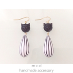 cat×vintage stripe pierce