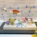 moca様オーダー作品☆梅雨作品　かえる　かたつむり　猫ちゃん
