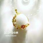 スコレサイト・スフィアペンダント（ワイヤージュエリー☆ワイヤーアクセサリー☆ワイヤーラッピング天然石ネックレス☆KuthumistyleⓇ☆クツミスタイル）