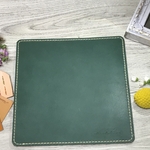【再再販】本革マウスパッド　グリーン　（ハンドメイド）