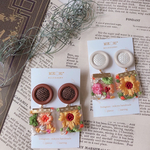 夏コーデに♡ ひまわり🌻インド刺繍リボン ピアス/イヤリング