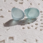 （再×7）シーグラスのピアス・送料無料