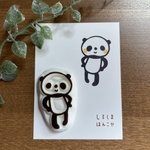 【ポージングぱんだ】消しゴムはんこ