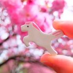 はね馬 ブローチ (ピンク）　Haneuma Brooch(Pink)