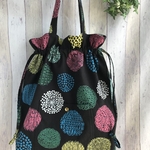 キュッと！巾着トートバッグ＊花火×ドット